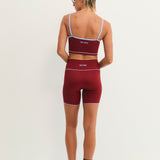 Bike Shorts- Merlot w. Baby Blue