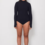 Turtleneck Surfsuit - Black Rib