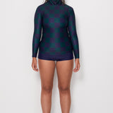 Classic Rashguard - Navy + Green Checkers